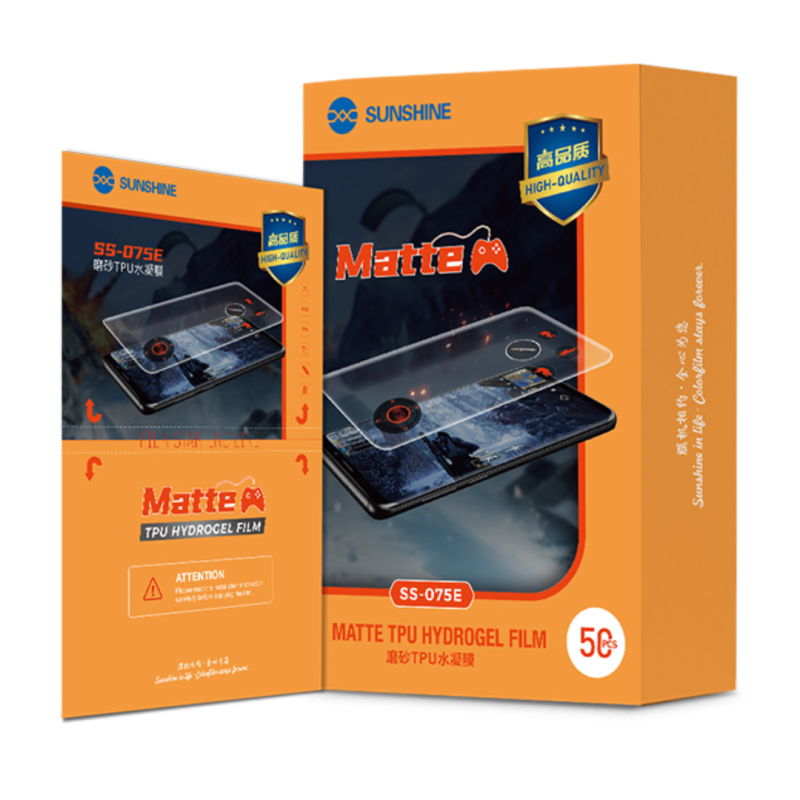 Film Hydrogel Matte en TPU SUNSHINE SS-075E - 50Pcs (Code SUNSHINE) — Sunshine · Smarty Paris 18e